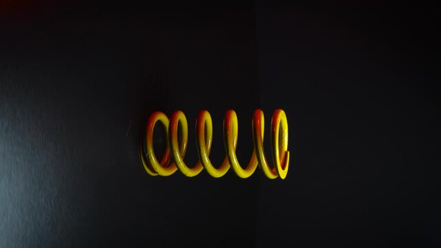 vertical video adjustable tuned sports suspension for a bench front-wheel drive car yellow coilovers