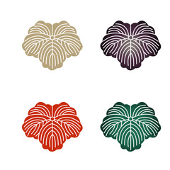 カラー家紋：蔦紋（透過可）