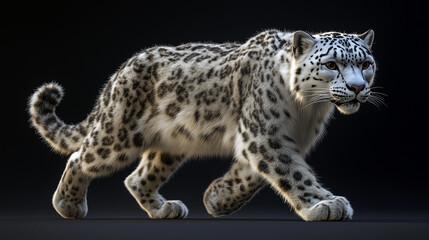 Fototapeta premium The regal posture of the snow leopard, the snow leopard in royal glory, the majestic presence of the snow leopard, the snow leopard sitting in royal aura, the regal posture of the snow leopard