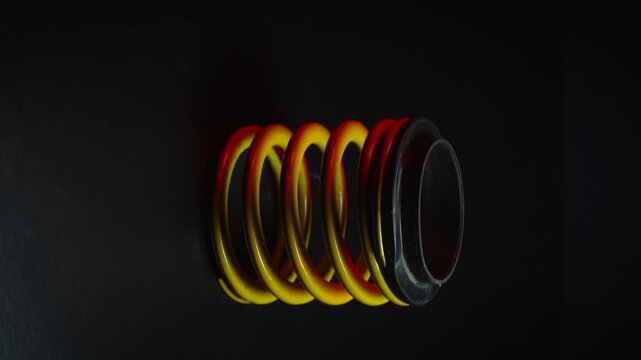 vertical video adjustable tuned sports suspension for a bench front-wheel drive car yellow coilovers