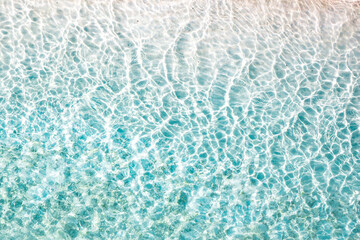 Naklejka premium Water ripples background of tropical blue ocean in Philippines