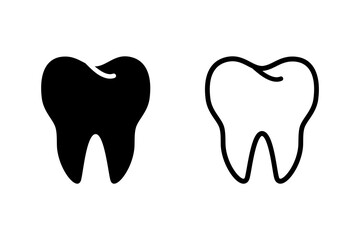 Tooth icon, Tooth symbol, flat vector illustration design.
