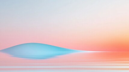 Soft gradients blend harmoniously, creating serene landscape of