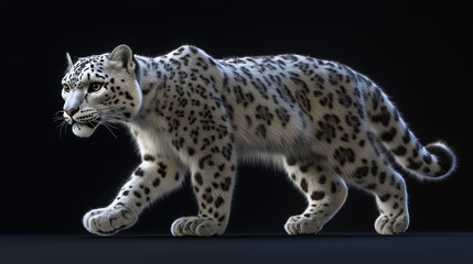 Obraz premium The regal posture of the snow leopard, the snow leopard in royal glory, the majestic presence of the snow leopard, the snow leopard sitting in royal aura, the regal posture of the snow leopard