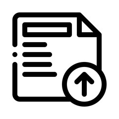 Upload document line icon