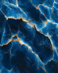 Azure abstraction featuring gold veining
