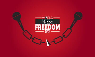 World Press Freedom day. Holiday concept. perfect for blue Background Template, placard, Banners, Cards, Posters design template, Classic Social Media Post with text inscription.