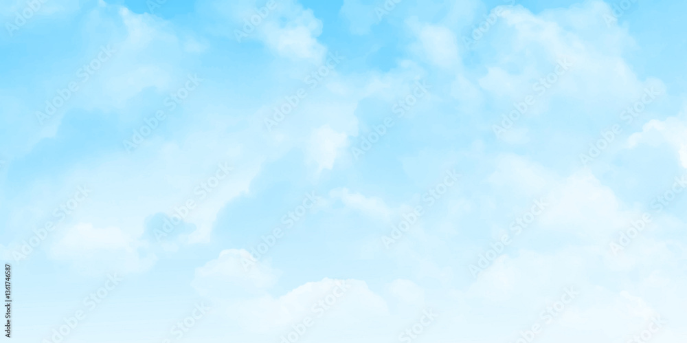 Poster cloud in the sky blackguard. nature white clouds on soft sky background. landscape of white clouds i