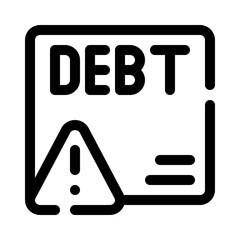 Debt line icon