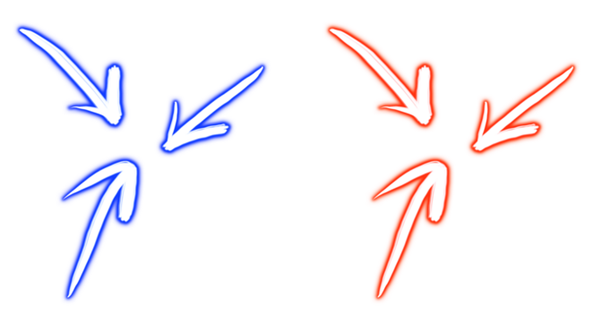 vector illustration of an arrow, Neon, PNG