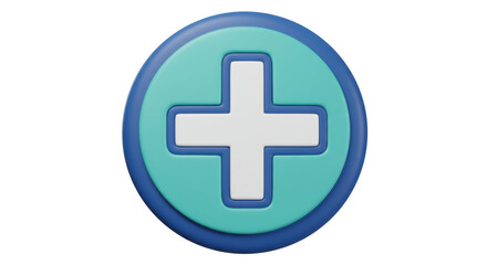 Isolated 3D Render of a Medical Cross