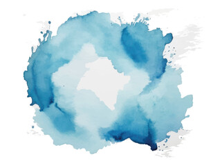 Obraz premium Hand Painting Blue Watercolor Splash Background