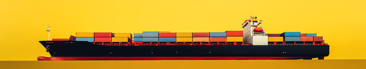 Obraz premium Cargo ship Sea Transport Logistic Container freight