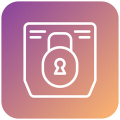 Vector Design Locked Icon Style