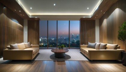 A business lounge featuring Woodton interior design