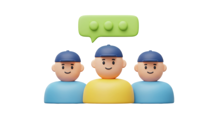 Isolated Group of People Speaking