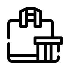 Shopping Bag with Gift line icon