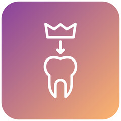 Dental Crown Icon Style