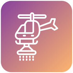 Firefighter Helicopter Icon Style