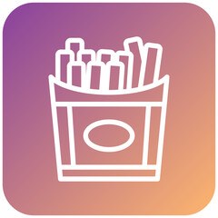 French Fries Icon Style