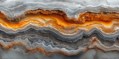 Fototapeta premium Layers of minerals in a unique and natural geological formation