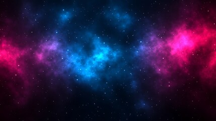 Obraz premium Abstract cosmic nebula with pink and blue hues.