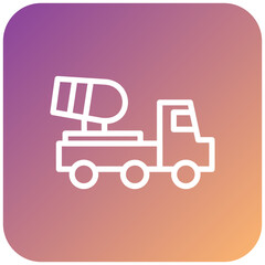 Conscrete Mixer Truck Icon Style