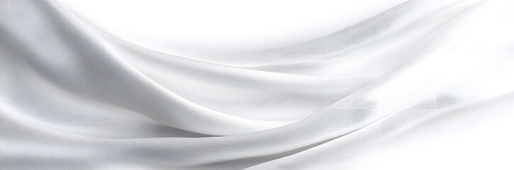 White gray satin texture that is white silver fabric silk panorama background with beautiful soft blur pattern natural.