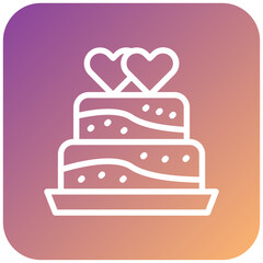 Wedding Cake Icon Style