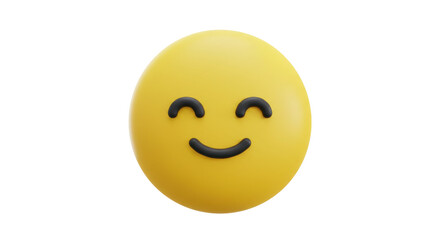Isolated Simple Yellow Smiling Emoji Face