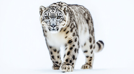 Obraz premium The snow leopard is like a calm king, the royal calm of the snow leopard, the rest of the snow leopard in a royal aura, the silence of the snow leopard in royal dignity, the royalty of the leopard