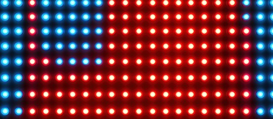 illuminated pattern of vibrant led lights in red and blue showcasing modern digital display technology with smooth transitions and abstract textures