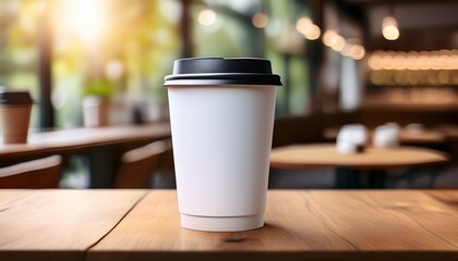 Glass of milk and coffee on the table with a mug and breakfast items