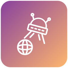 UFO Earth Icon Style