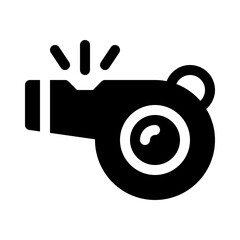 Whistle glyph icon