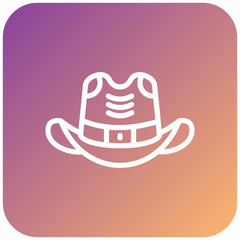 Cowboy Hat Icon Style