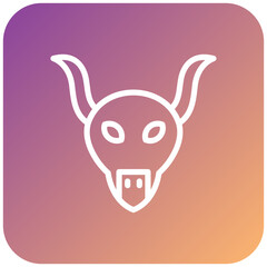 Bull Skull Icon Style