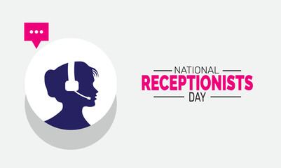
May is National Receptionists Day. Holiday concept. perfect for  Background Template, placard, Banners, Cards, Posters design template, Classic Social Media Post with text inscription.

