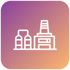 Oil Refinery Icon Style