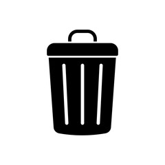 Waste Management Icon – Solid Trash Bin