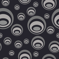 Retro Sci-Fi Circular Seamless Pattern