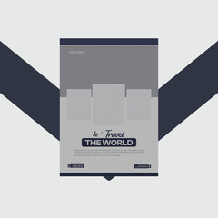 Travel Flyer Vector,  Modern Travel Flyer Template Design