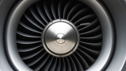 Hypersonic Turbine: A High-Resolution Look at the Intricate Engineering and Silver Gleam of Modern Jet Propulsion Technology.