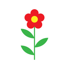 Spring flower icon vector. Flower illustration sign. Garden symbol. Greenhouse logo.