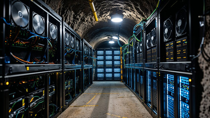Fototapeta premium server room in a data center