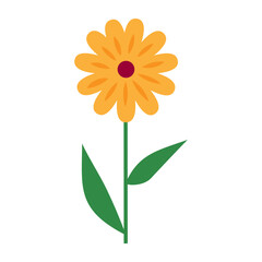 Spring flower icon vector. Flower illustration sign. Garden symbol. Greenhouse logo.