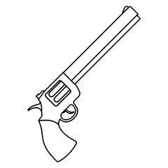 Pistol icon vector. Revolver illustration sign. Weapon symbol or logo.