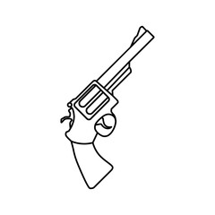 Pistol icon vector. Revolver illustration sign. Weapon symbol or logo.