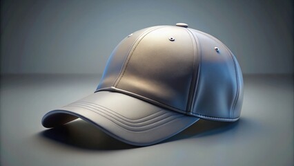 Fototapeta premium A sleek, minimalist baseball cap design, perfect for branding and customization, showcasing a smooth, sophisticated texture and subtle stitching details, ready for your logo or design.
