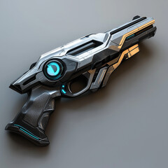 Creative artistic gun in futuristic style